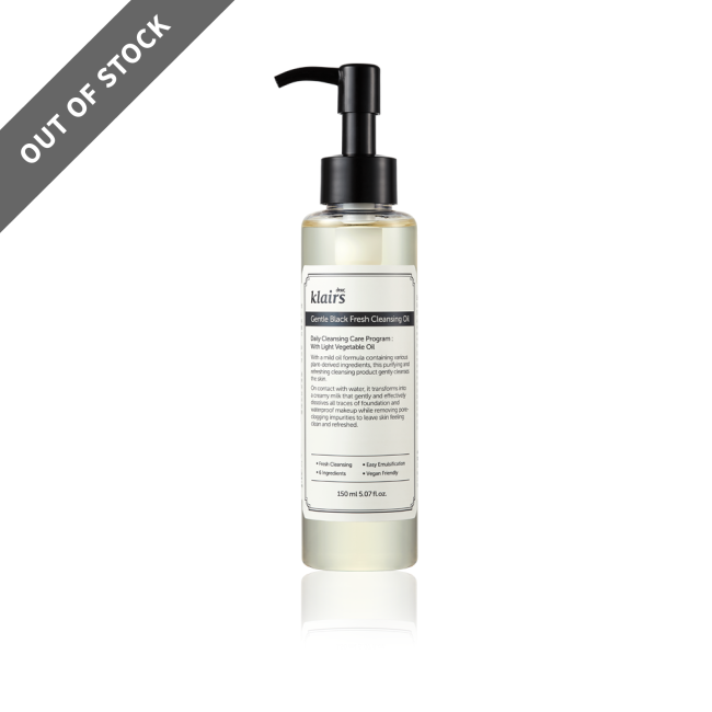 Gentle Black Fresh Cleansing Oil 150ml (GWP) Klairs Random Samples x 2PCS