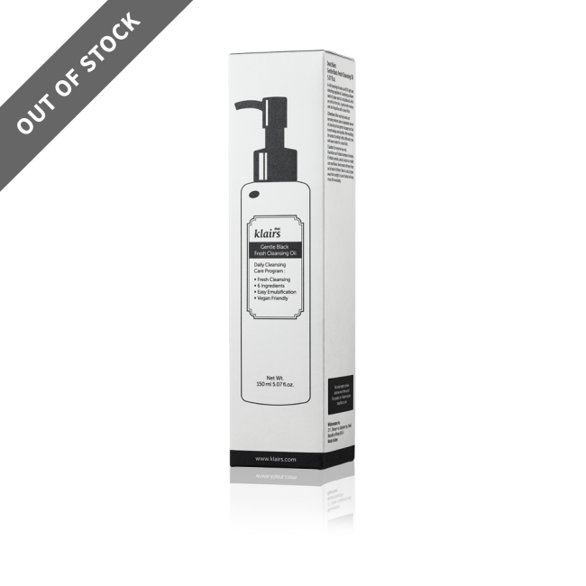 Gentle Black Fresh Cleansing Oil 150ml (GWP) Klairs Random Samples x 2PCS